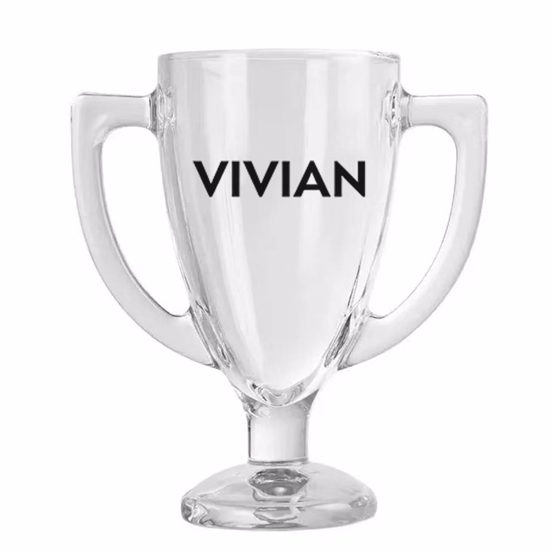 15oz Double Handle Trophy Glass Beer Mug