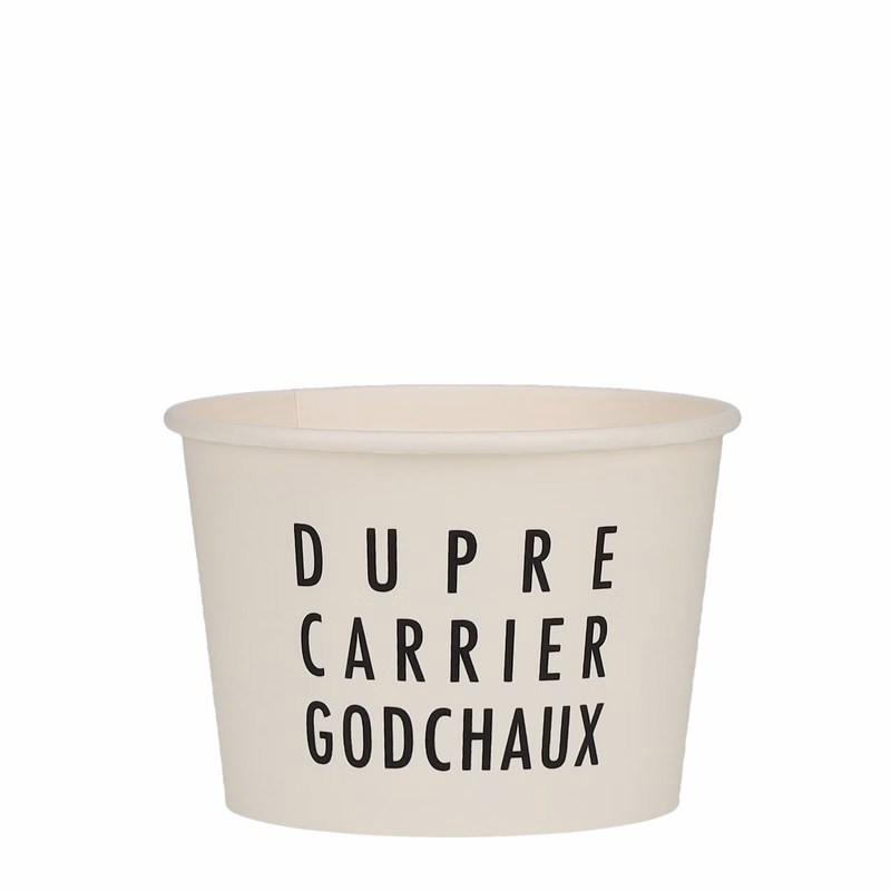 12 oz Food Container Paper White Tradition Print