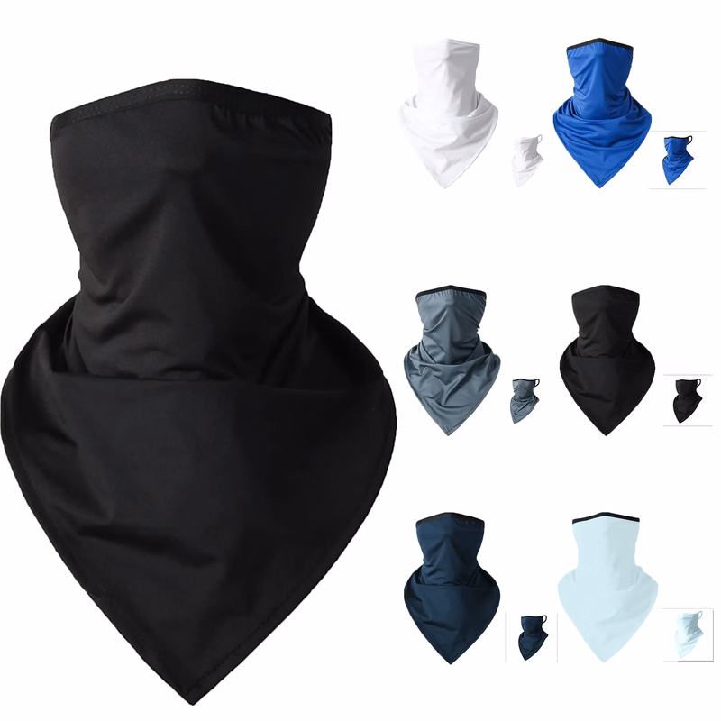 Ice Silk Ear-Loop Triangle Face Cover