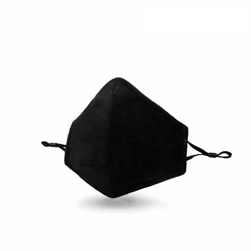 Kids Black Cotton Face Mask with Adjustable Ear Handles