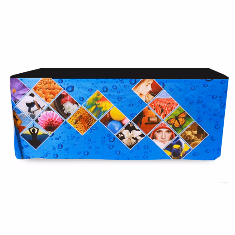 6 ft. Fitted PolyKnit™ Table Cover (Dye Sub Front Panel)