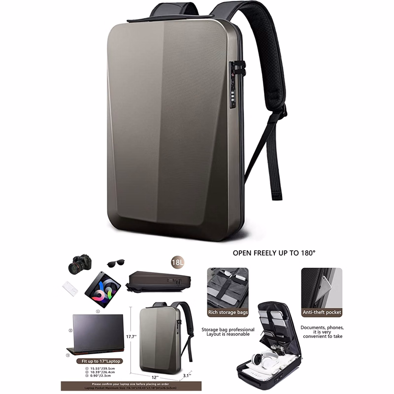 17.3 Inches Hard Shell Laptop Backpack