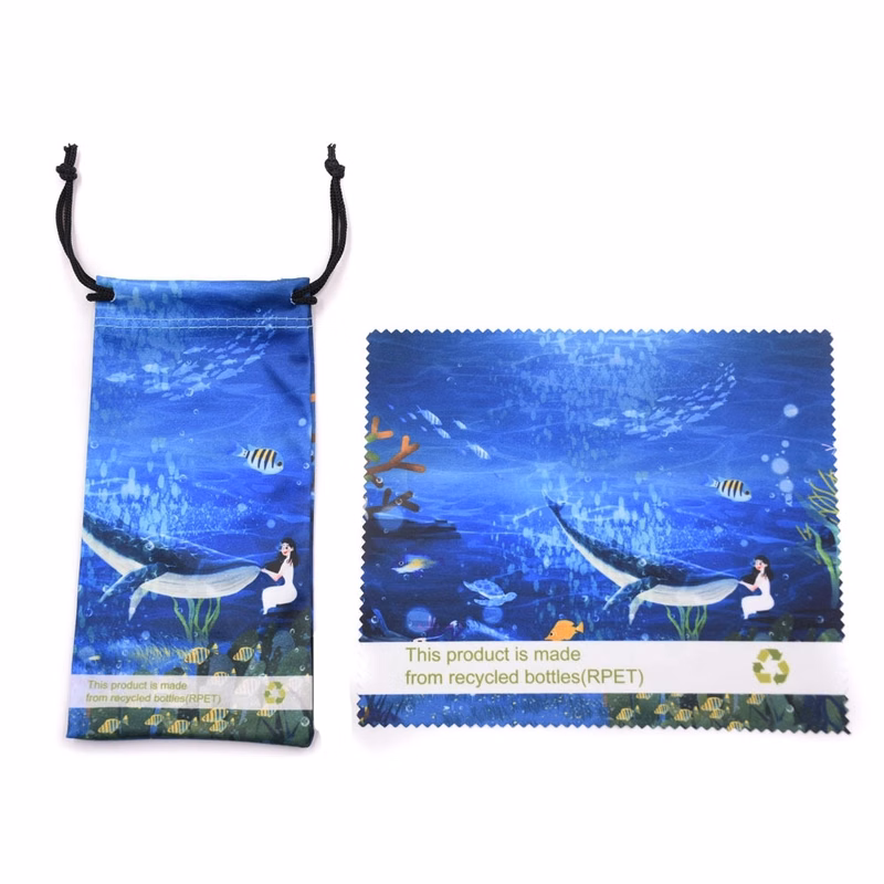 Microfiber Sunglass Pouch and Cloth Set