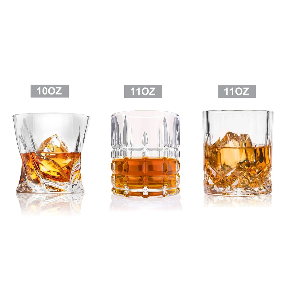 10, 11 Oz Whiskey Glasses-Premium 1