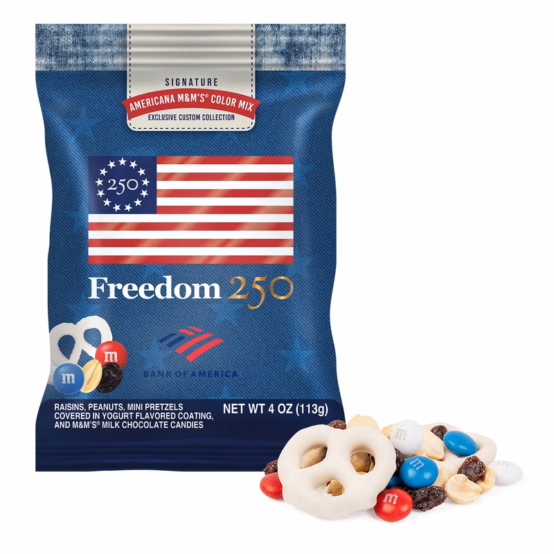 Freedom250 - 4oz M&M® Snack Mix in Full Color Digibag™