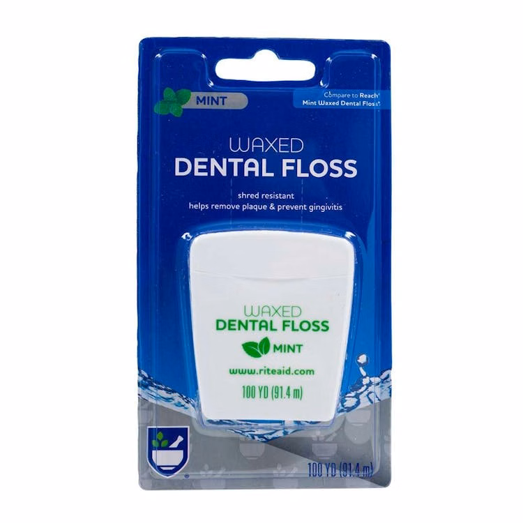 Waxed Mint Dental Floss -100 Yards