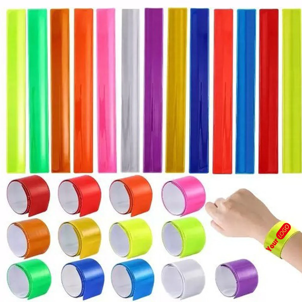 Reflective PVC Slap Wristband 1