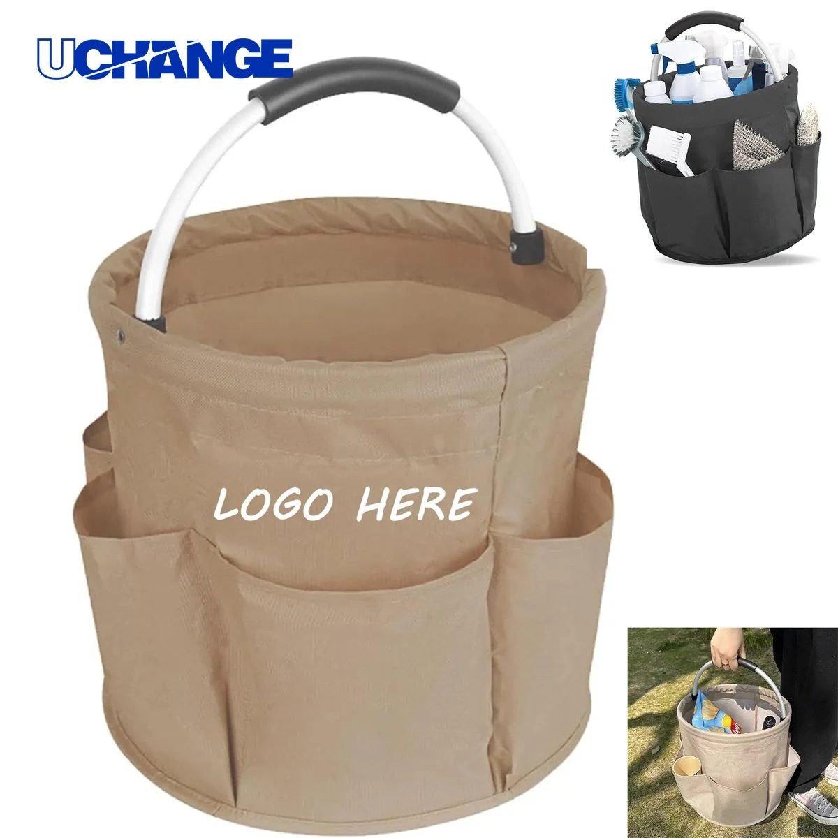 Collapsible Storage Basket with Handles Multi-Purpose Organizer 1
