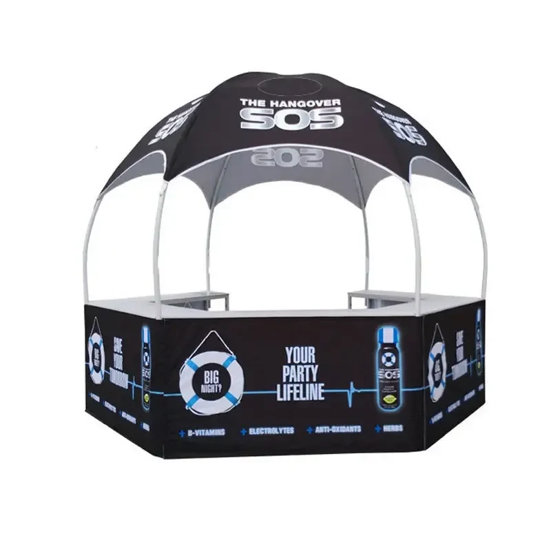 Custom Printing Advertising Trade Show Hexagon Kiosk Tent 1