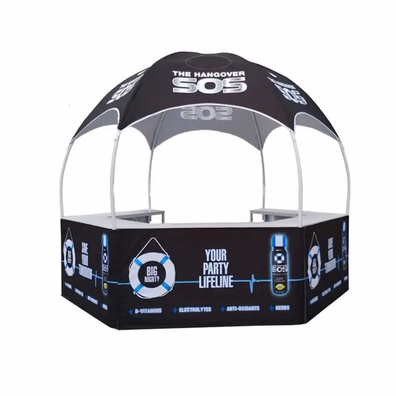 Custom Printing Advertising Trade Show Hexagon Kiosk Tent