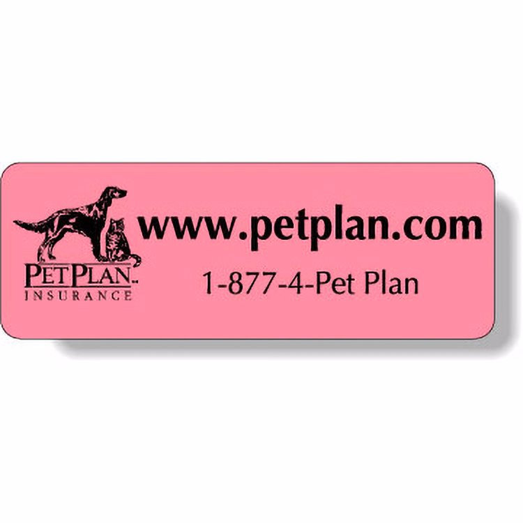 Fluorescent Red Paper Roll Labels Stock Rectangle (1.25"x3.5")