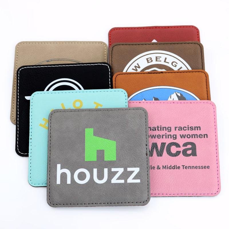 Leather Square Coasters (Faux Leather / Leatherette)