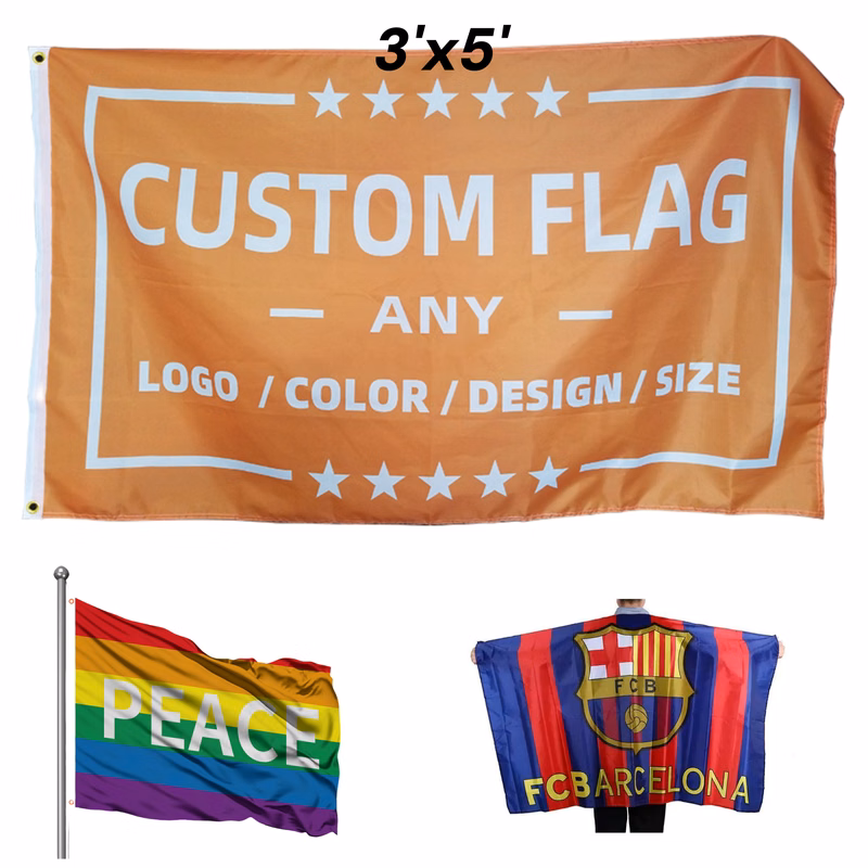 3' X 5' Custom Two Sided Flag