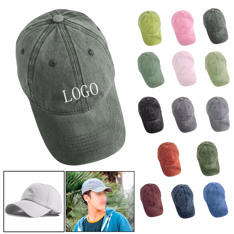 Retro Washed Cotton Baseball Cap for Men and Women