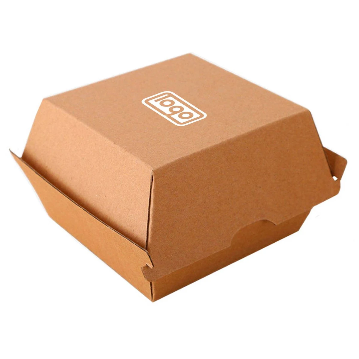 Custom Disposable Kraft Paper Burger Box 1