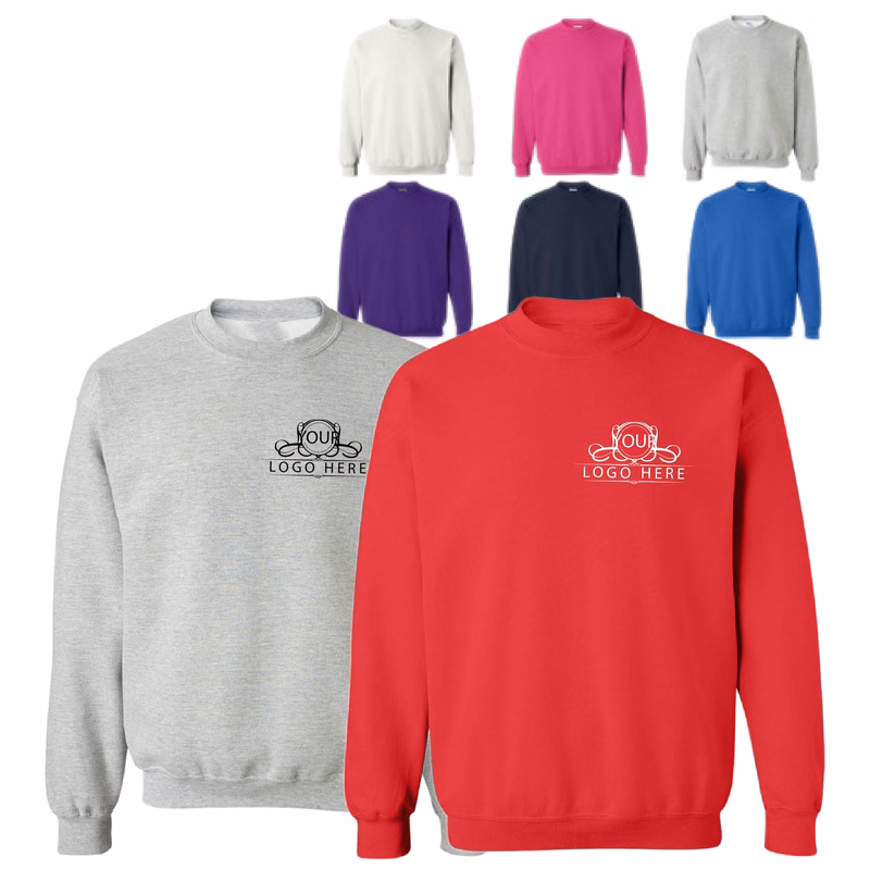 Fleece Raglan Crew Neck Sweatshirt