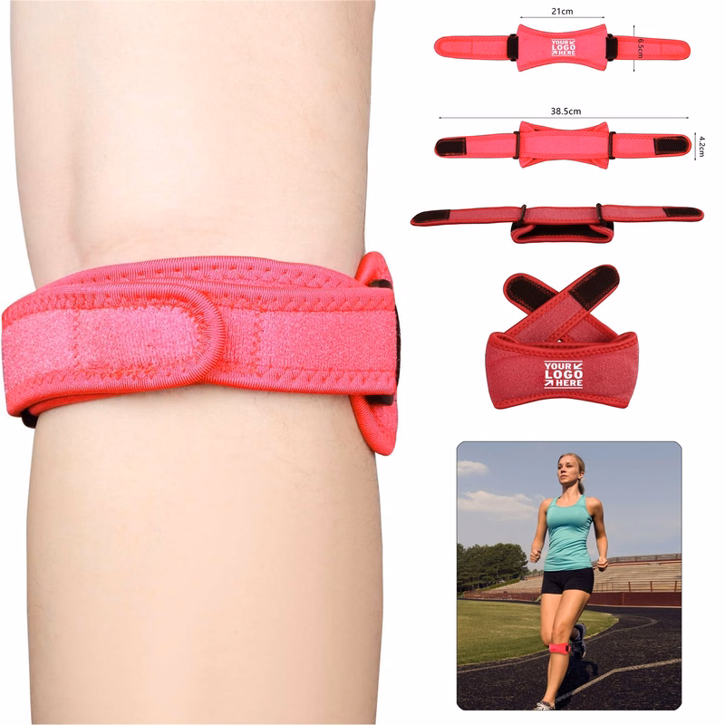 Adjustable Tendon Support Patella Knee Strap Set Knee Brace Support Pain Relief Osgood-Schlatter