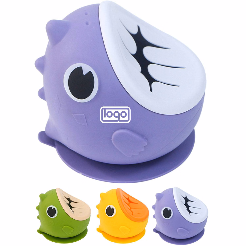 Silicone suction cup bowl