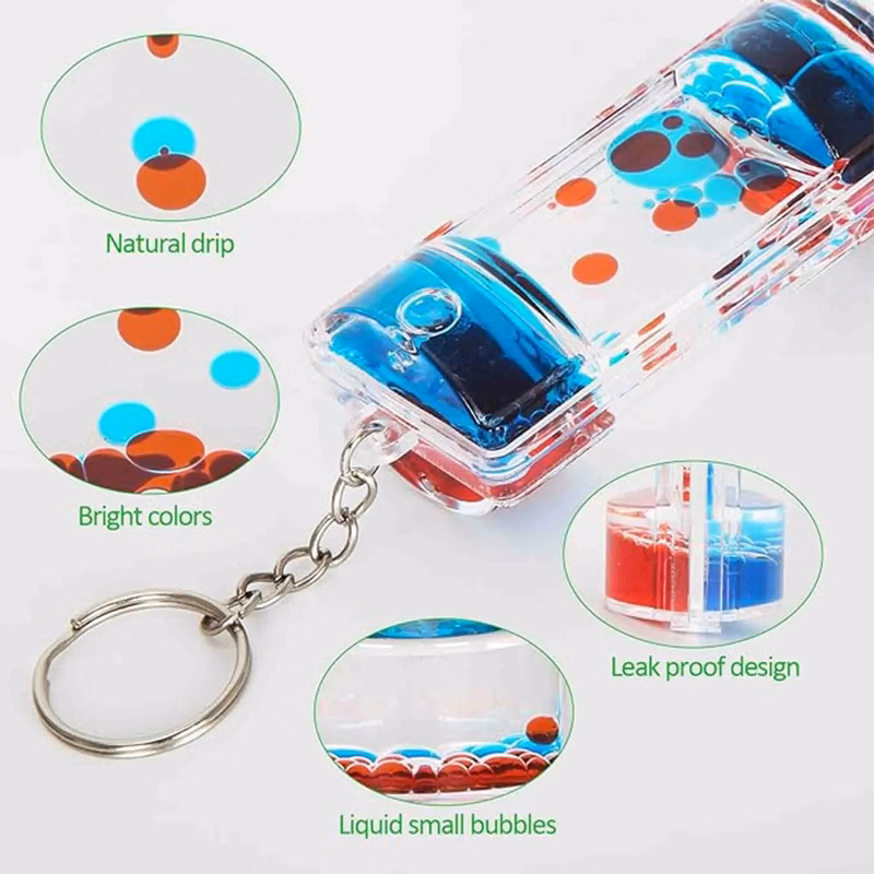 Liquid Motion Keychains Bubbler Sensory Play