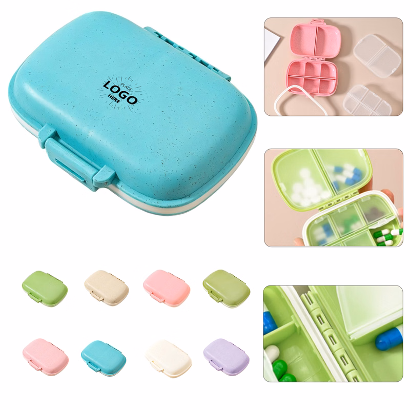 Travel?Size Divided Pill Holder Box