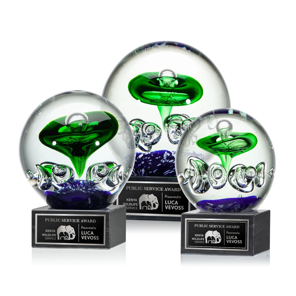 Aquarius Award on Square Marble Base 1