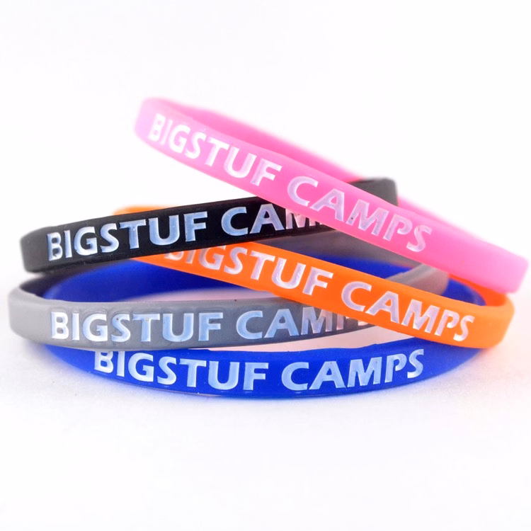 Mini Color Filled Silicone Wristband