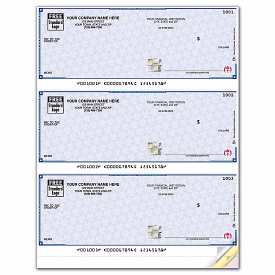 High security laser multipurpose checks without lines