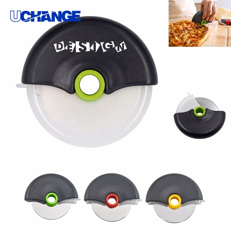 Steel Roller Pizza Cutter with Cover for Kitchen