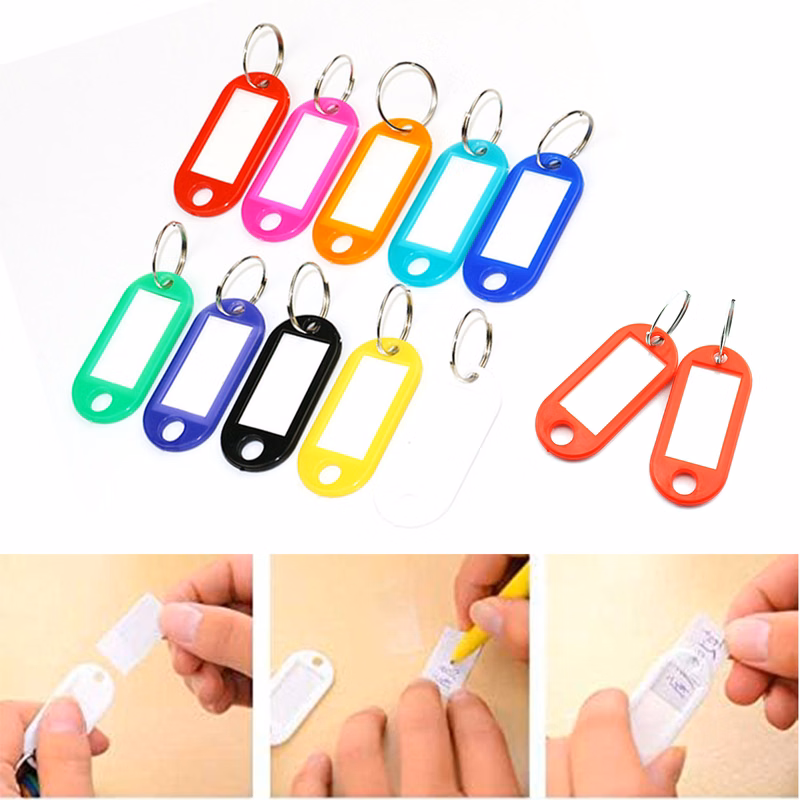 40pcs Red Key Ring Label Tags