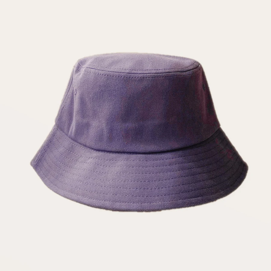 Washed Cotton Single-Sided Bucket Hat 1