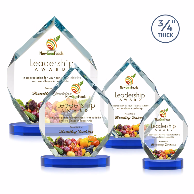 Royal Diamond VividPrint™ Award on Alberton Base - Blue