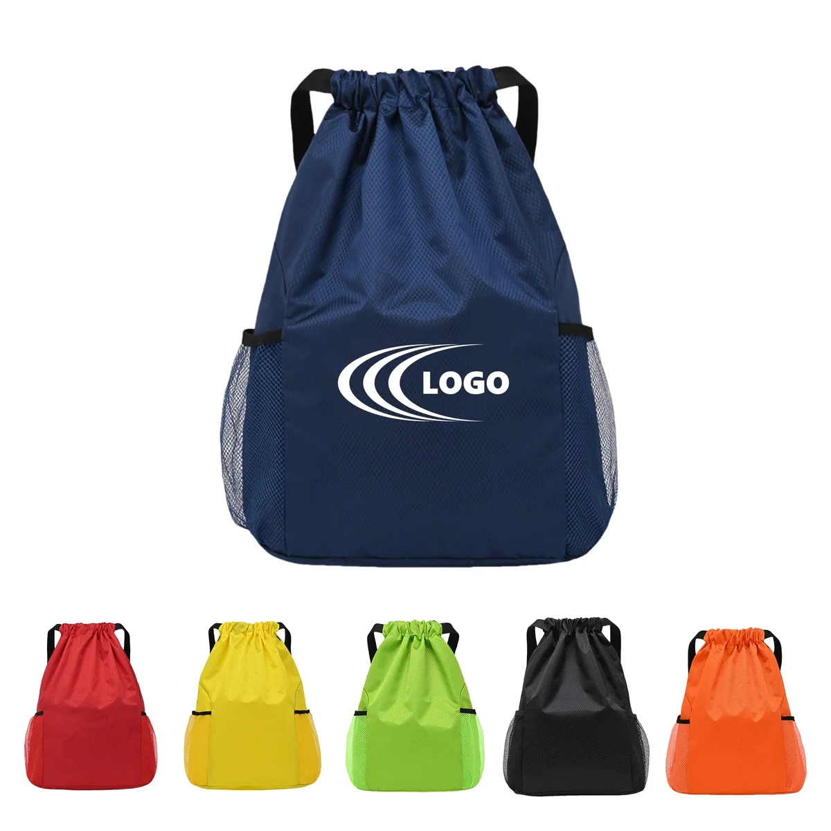 Oxford Waterproof Draw String Back Sack with Side Pockets MO 1