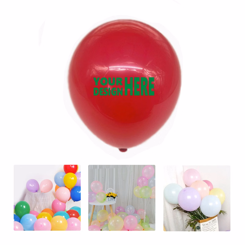 MOQ 50 Custom Printed Latex Balloons Matte Pastel Pearl Retro Fluorescent