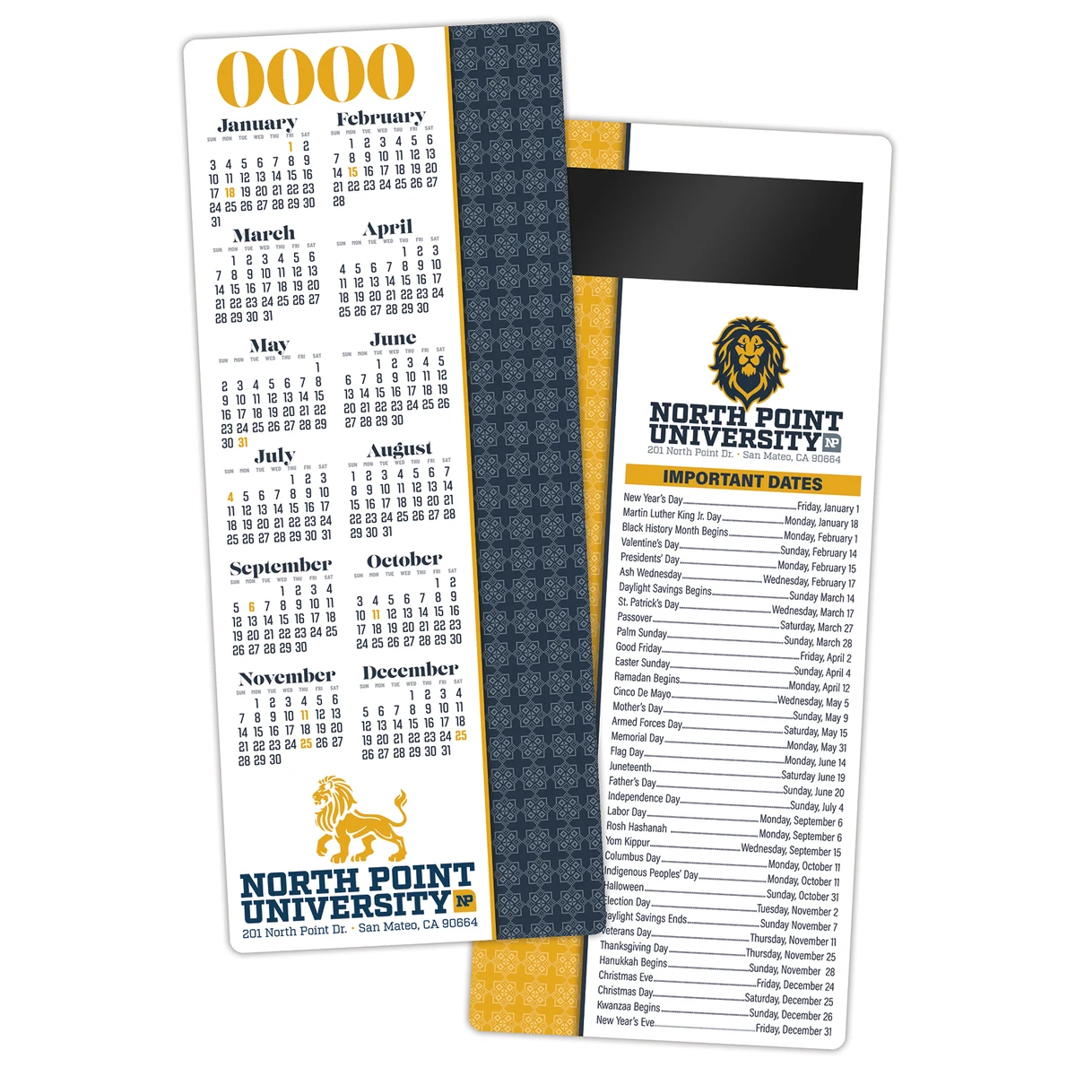 Laminated Card 3.5x8.5 Round Corners with 1x3 magnet 1