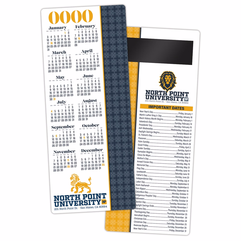 Laminated Card 3.5x8.5 Round Corners with 1x3 magnet