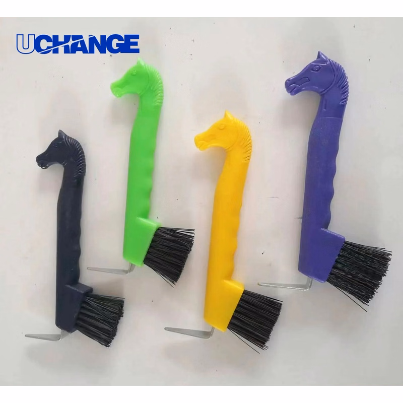 Horse Head Hoof Pick Brush Tool for Grooming