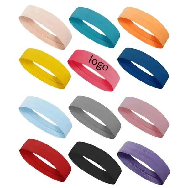 Custom 9 Inch Sport Headband with Silicone Non-Slip Strips — Fitness Promo 1