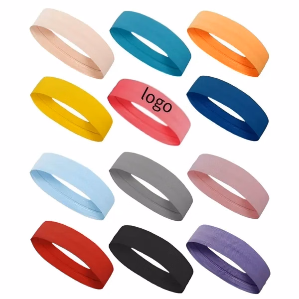 Custom 9 Inch Sport Headband with Silicone Non-Slip Strips — Fitness Promo