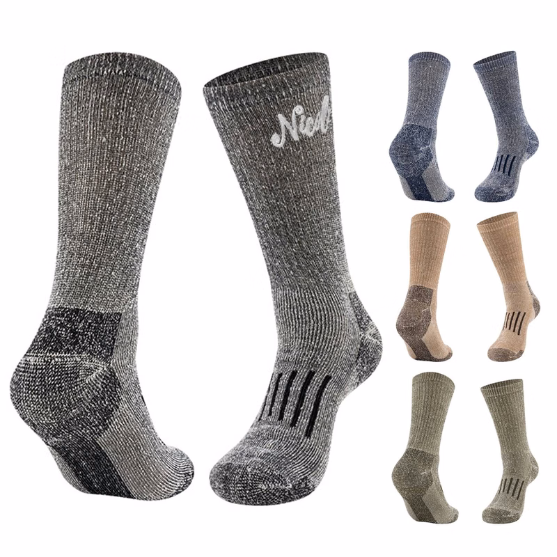Unisex Moisture-Wicking Breathable Wool Ski Socks