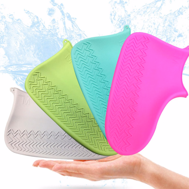 Silicone anti-skid boot waterproof shoe cover