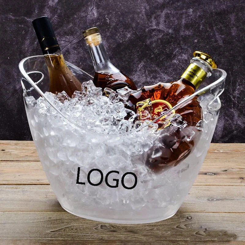 8L Clear Plastic Ice Bucket for Wine Champagne or Beer Bottles 1