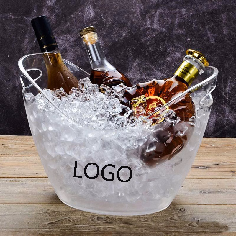 8L Clear Plastic Ice Bucket for Wine Champagne or Beer Bottles