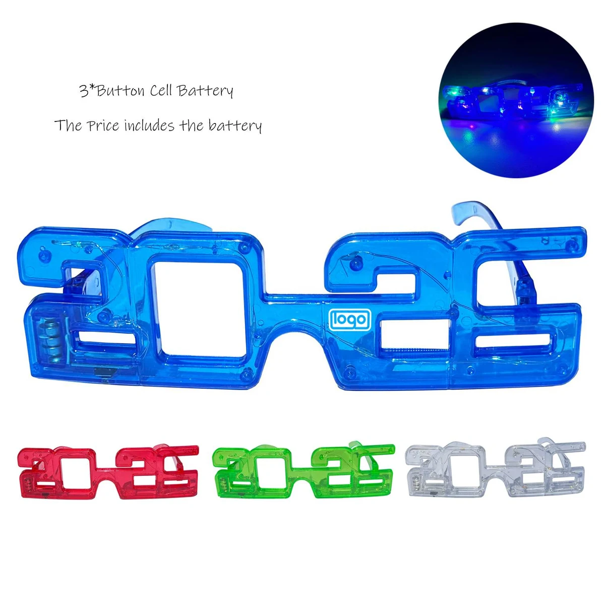 2026 LED Light-Up New Year Party Eyeglasses 1