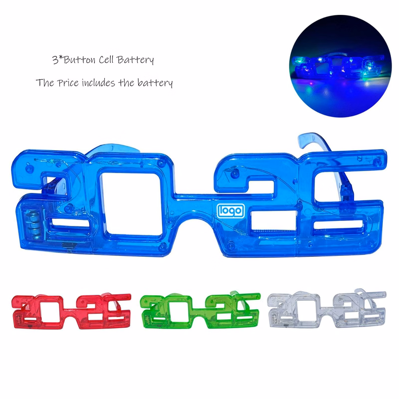 2026 LED Light-Up New Year Party Eyeglasses