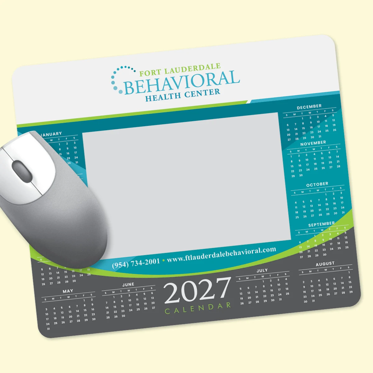 Frame-It Flex Heavy Duty 8"x9.5"x3/16" Calendar Mouse Pad 1