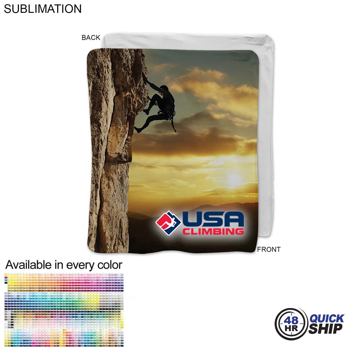 48 Hr Quick Ship - Ultra Soft and Smooth Microfleece Blanket, 50x60, Sublimated Edge to Edge 1 side 1