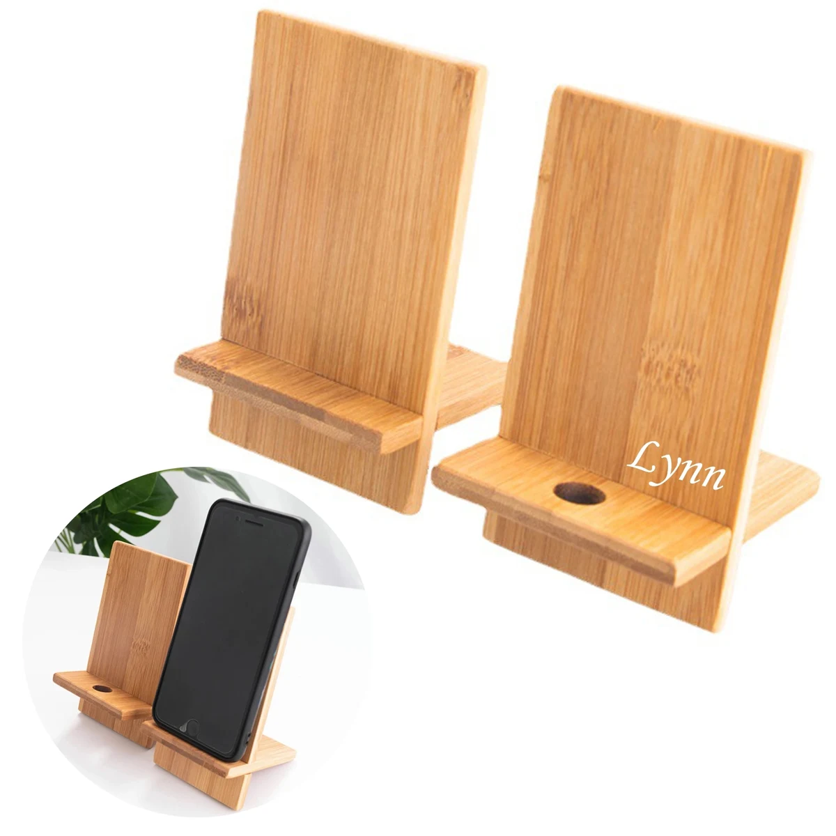 Bamboo Portable Phone Stand 1
