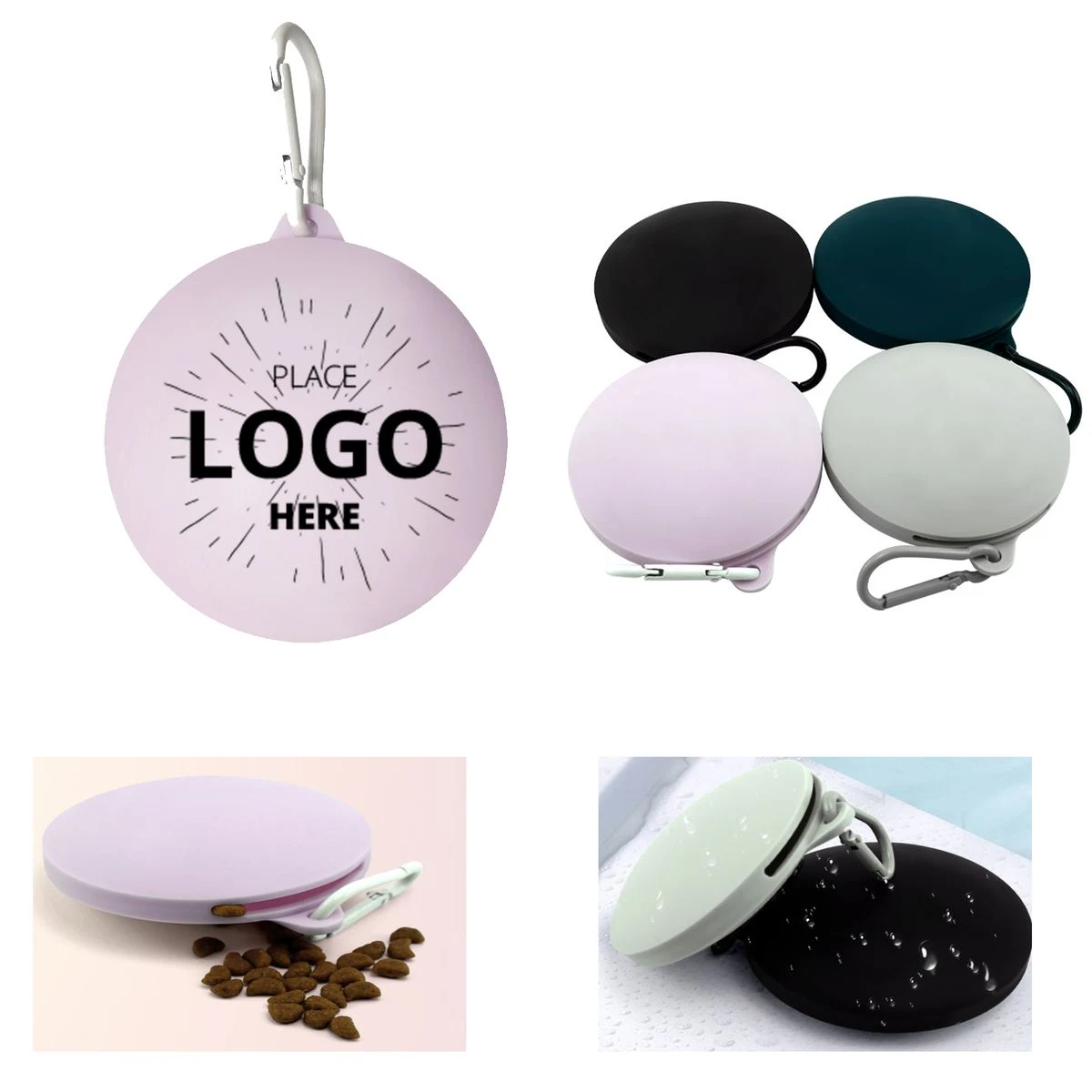 BPA-Free Food Grade Silicone Compact Round Pet Food Pouch 1