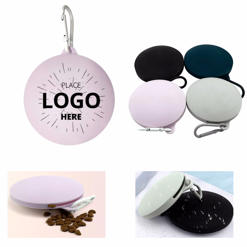 BPA-Free Food Grade Silicone Compact Round Pet Food Pouch