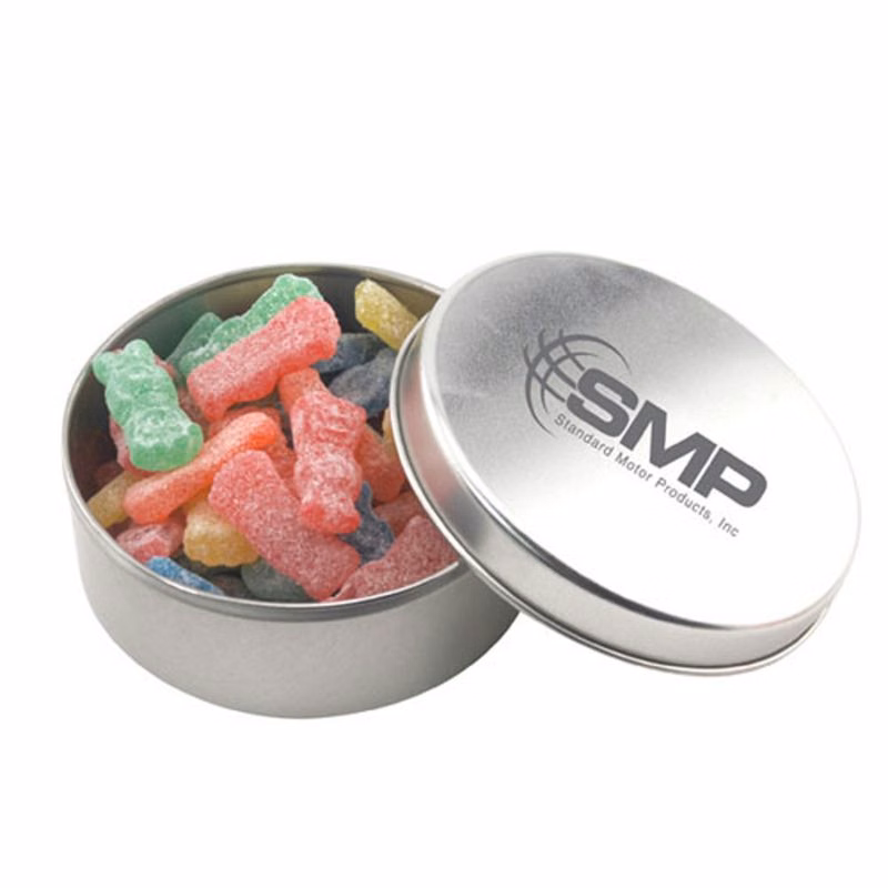 Round Tin with Sour Patch Kids